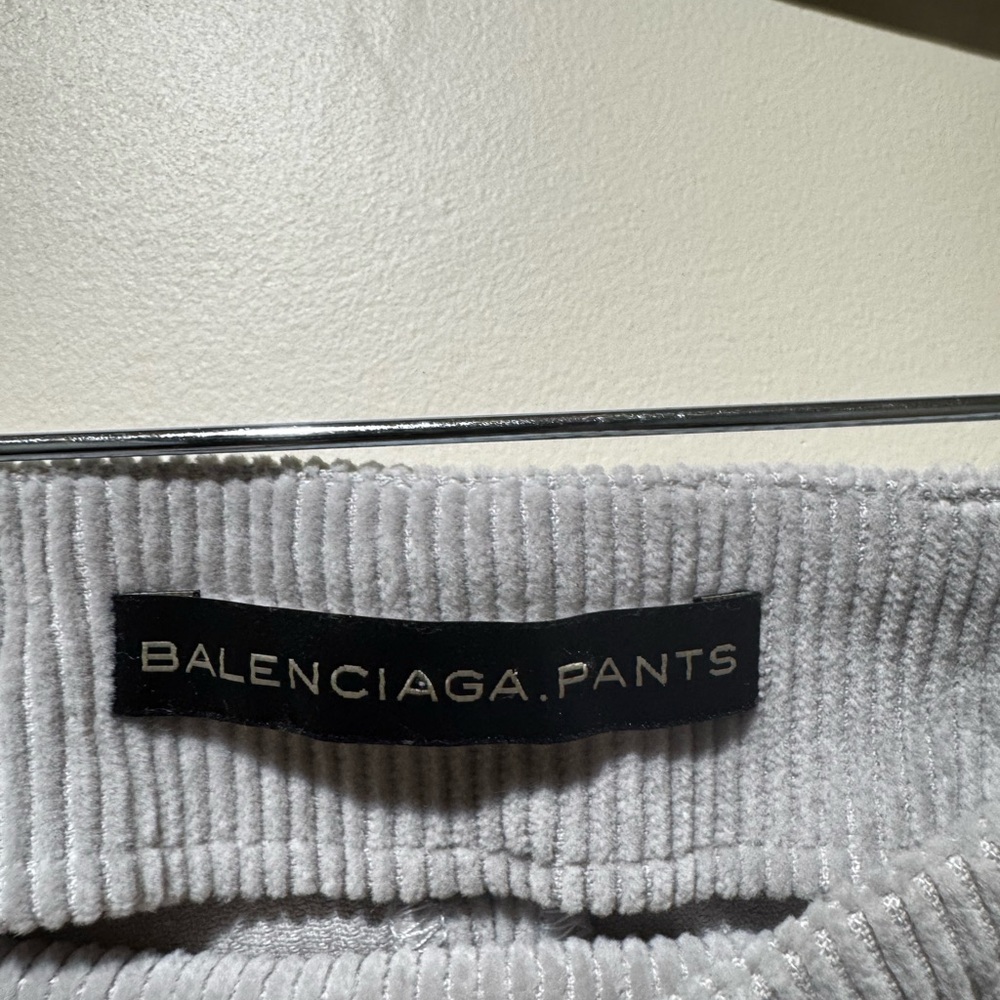 Vintage Balenciaga Gray Corduroy Pants | Tailored Designer Trousers - Picture 4 of 8